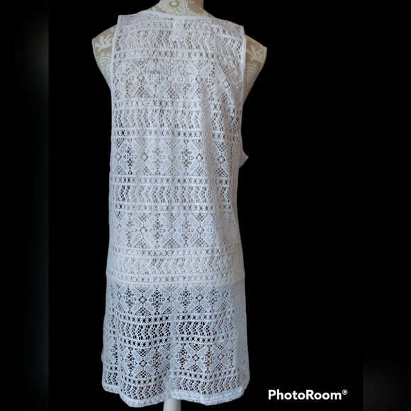Freshwater White Crochet Cover-up Women's Size XXL (20) NWT - Picture 3 of 5